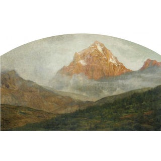 Giovanni Giani, Mountain Landscape, Oil on Canvas, 1911 For Sale