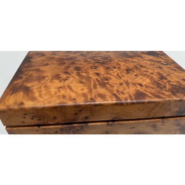 Early 20th Century Vintage Moroccan Amboyna Burl Wood Box For Sale In Washington DC - Image 6 of 10