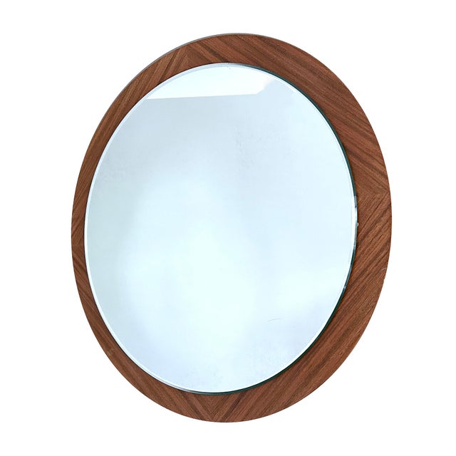 Large Scandinavian Mirror in Teak, 1960s For Sale - Image 4 of 6