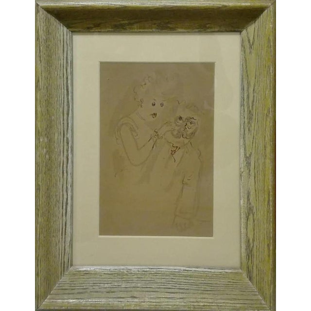 Leo Longanesi, Figurative Composition, Early 20th Century, Watercolor Painting, Framed For Sale