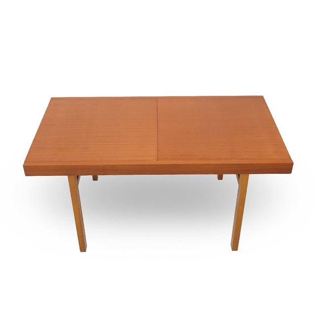 Rectangular Dining Table with Extendable Top, 1960s For Sale - Image 4 of 14