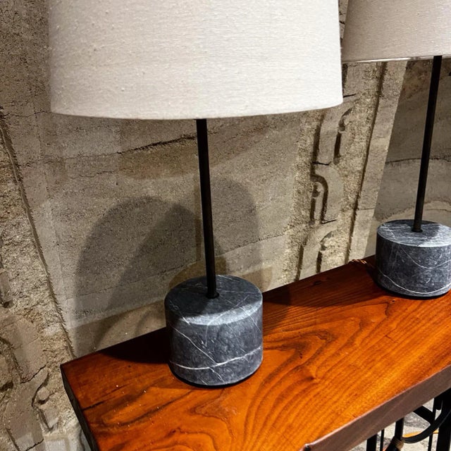 2020s Contemporary Modern Raw Marble Gray Table Lamps by Pablo Romo Design For Sale - Image 5 of 5