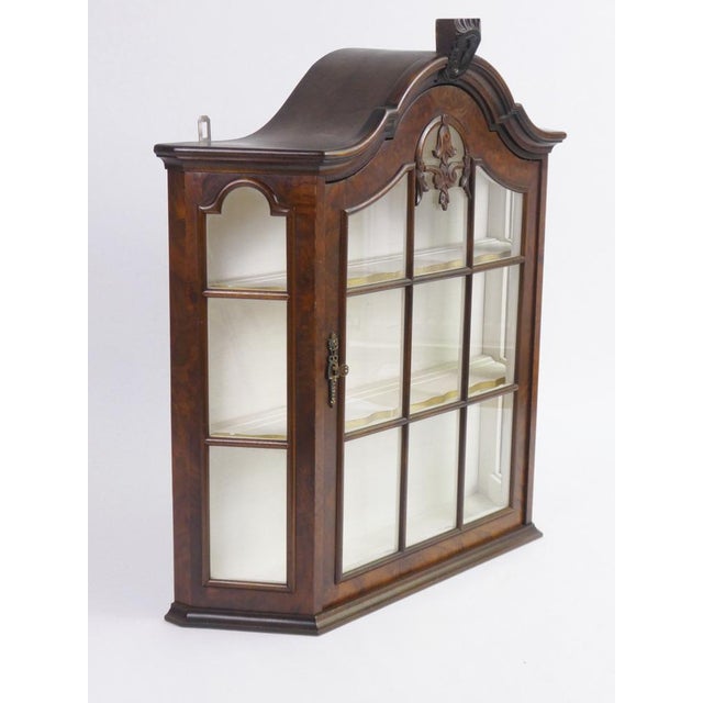 1960s Vintage Wooden Wall Cabinet with Glass Door, 1960s For Sale - Image 5 of 9