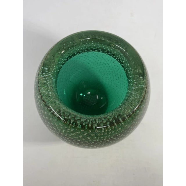 This small vintage Murano Glass is a beautiful example of bullicante controlled bubbles. Features gold infusion and is a...