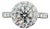 1.70 Ct Diamond Halo Ring Size 6.5 For Sale