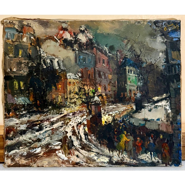 Oliver Foss, Expressionist Oil Painting Paris Scene View Architectural Visionism Olivier Foss For Sale - Image 11 of 13
