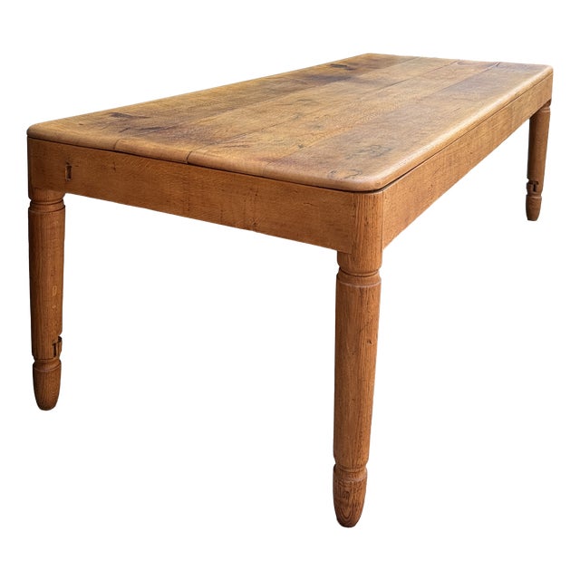 Large Craft Dining Table in Oak, 1890s For Sale