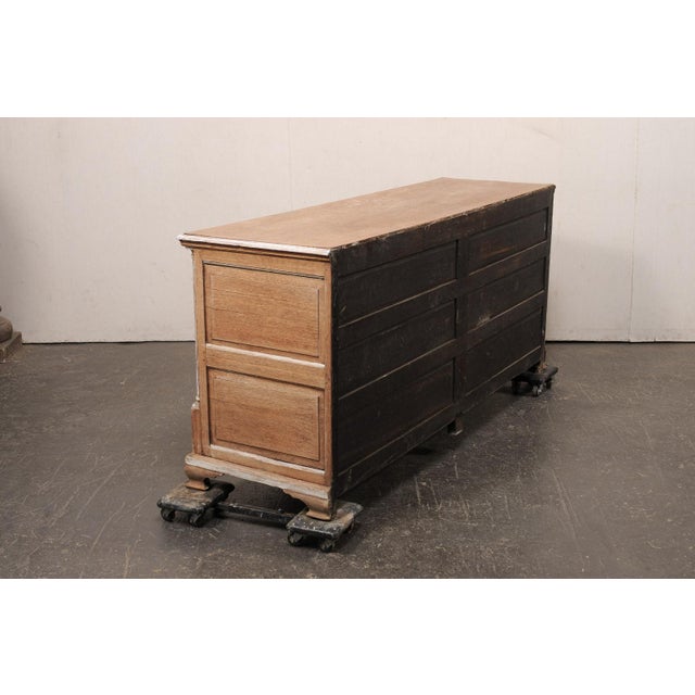 Wood French 6.25 Ft Long Oak Sideboard, 19th C. For Sale - Image 7 of 12