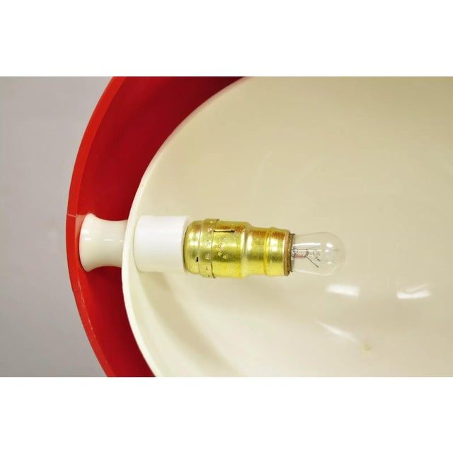 Vintage Vico Magistretti for Artemide Telegono Red & White Plastic Table Lamp For Sale - Image 11 of 12