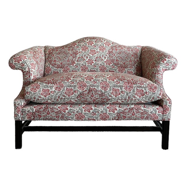 New Down-Filled Two Seater Sofa in Schumacher Kaya Medallion For Sale