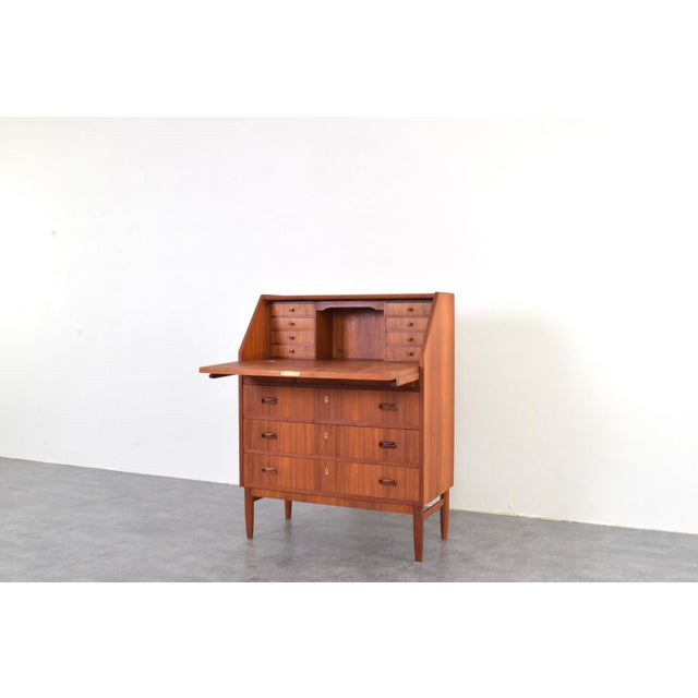 Mid-Century Modern Danish Teak Secretaire, 1960s For Sale - Image 10 of 18