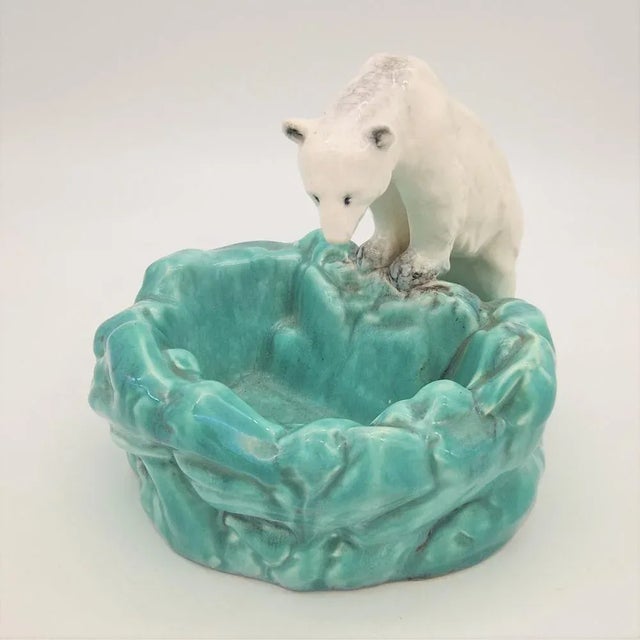Art Deco Ceramic Bowl with Polar Bear from Ditmar Urbach, 1930s For Sale - Image 10 of 11