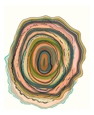 Pernille Snedker, Double Woodrings #02, Giclée Print