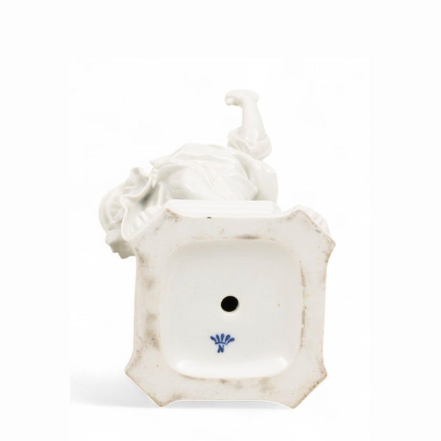 19th Century Italian White Porcelain Decorative Sculpture of Prudence For Sale - Image 10 of 10