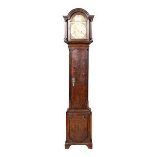 George II Walnut and Oak Grandmother Clock For Sale