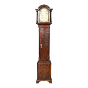 George II Walnut and Oak Grandmother Clock