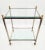 Mid 20th Century Maison Jansen Style Steel and Brass 2-Tier Glass Side Table For Sale - Image 4 of 8