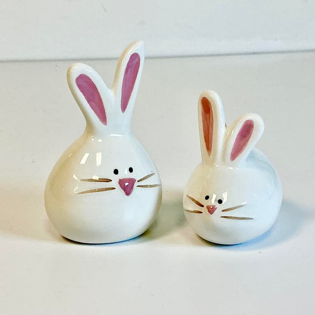 This pair of Bunny Salt and Pepper Shakers are a delight. We love their long pink ears and whimsical expressions. Fun...