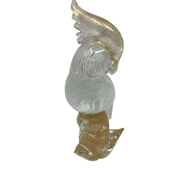Transparent Pair of Vintage Murano Glass Birds For Sale - Image 8 of 8