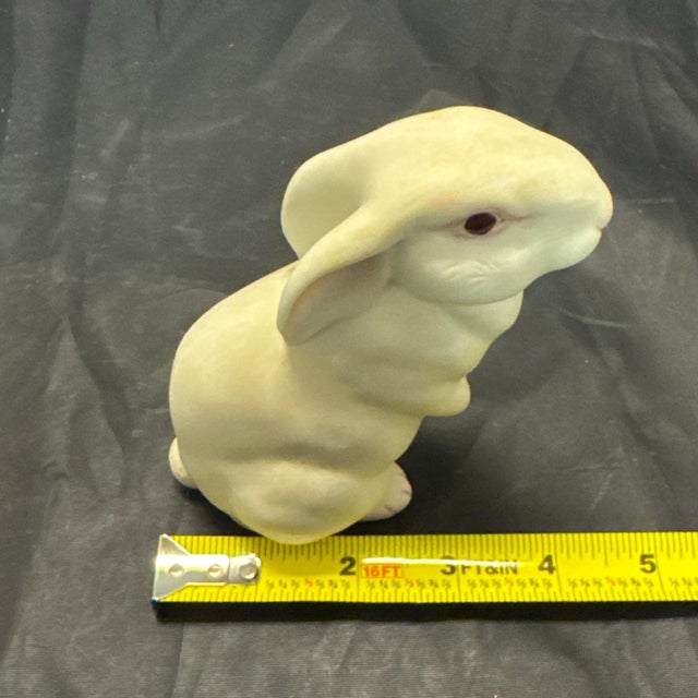 Cybis Bunny Figurines Mr Snowball & Bon Bon Bisque Porcelain Rabbit Set 1981 VTG For Sale - Image 12 of 12