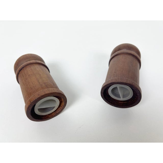 Danish Teak Salt and Pepper Shakers - Vintage For Sale - Image 9 of 10