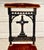 Gothic 19th Century Gothic Revival Prie-Dieu Prayer Chair With Carved Cross and Velvet Upholstery For Sale - Image 3 of 16