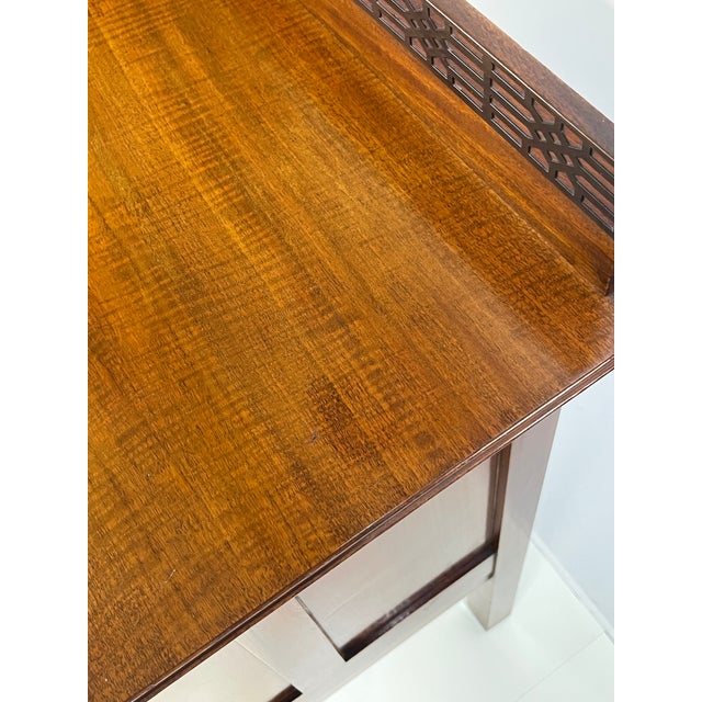 Vintage Regency Style Figured Mahogany Server or Washstand For Sale - Image 15 of 17