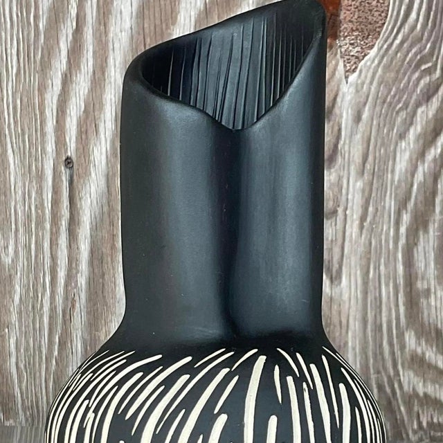 Ceramic Vintage Contemporary Signed Studio Pottery Vase For Sale - Image 7 of 13