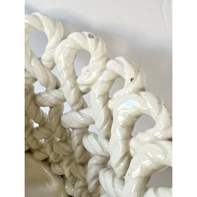 Vintage Ceramic Woven Rope Cache Pot For Sale - Image 9 of 9
