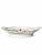 An elegant German porcelain tray with an elongated, faceted oval shape, two integrated handles and a delicate pierced...