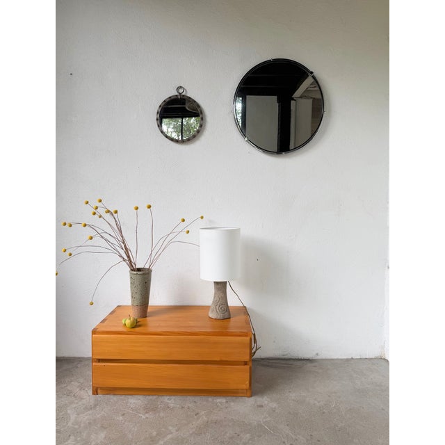 Vintage Round Metal Mirror, 1970s For Sale - Image 3 of 18