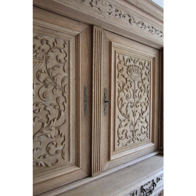 Large Late 19th Century Bleached Oak Cabinet For Sale - Image 18 of 18