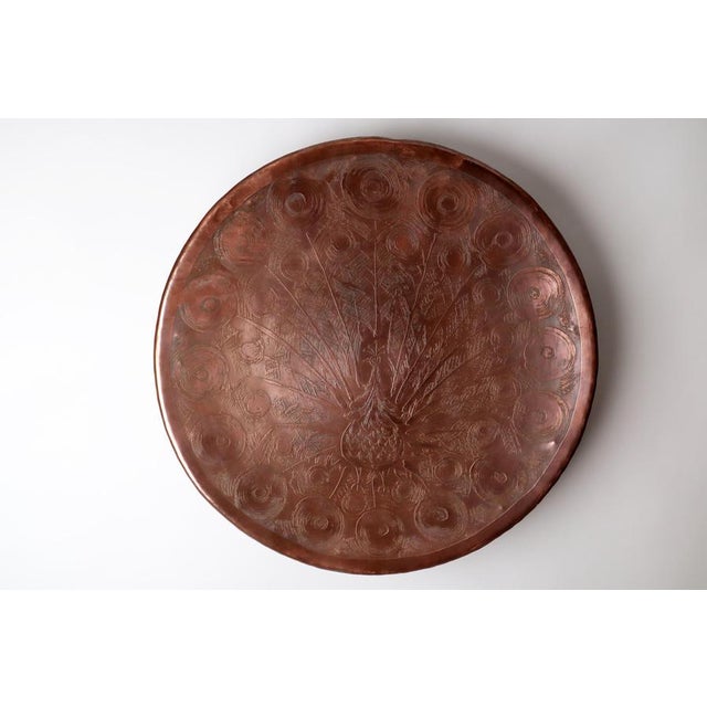Scandinavian Copper Aurora Wall Light with Peacock attributed to Bjørn Wiinblad, Denmark, 1950s For Sale - Image 11 of 16