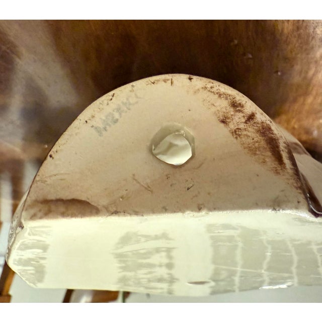 Blue Mid 20th Century Hand Painted Ceramic Wall Pockets For Sale - Image 8 of 11