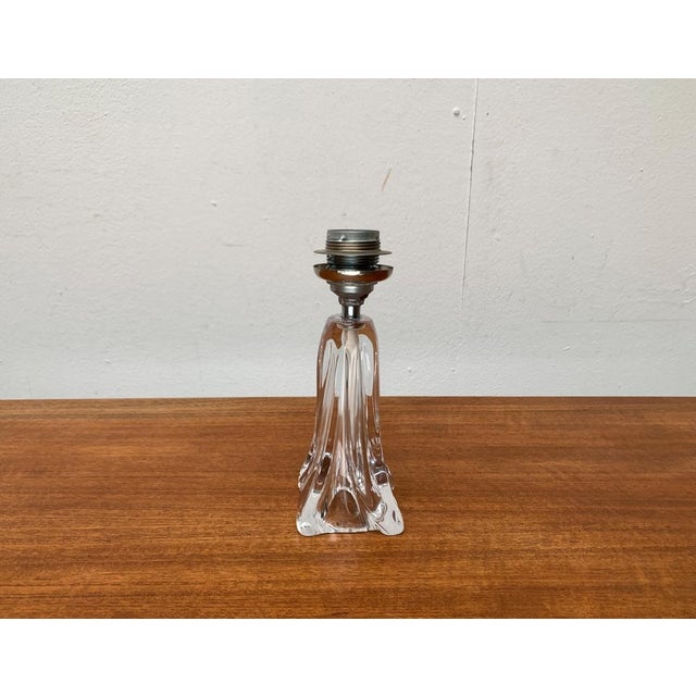 Glass Mid-Century French Glass Table Lamp from Daum, 1960s For Sale - Image 7 of 14