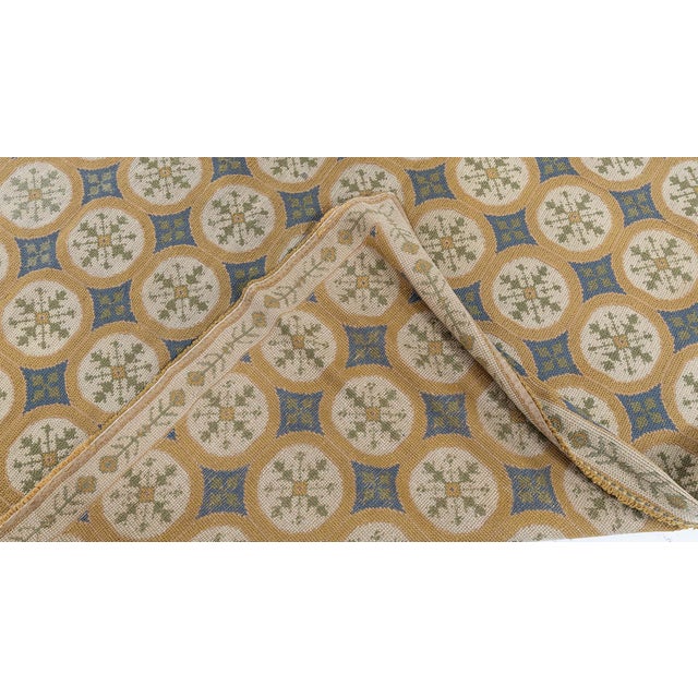 Beige Doris Leslie Blau Antique Floral Soft Beige Needlework Rug - c. 1940 Portuguese For Sale - Image 8 of 8