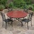 Moroccan Moroccan 48" Round Burgundy Mosaic Coffee Table For Sale - Image 3 of 8