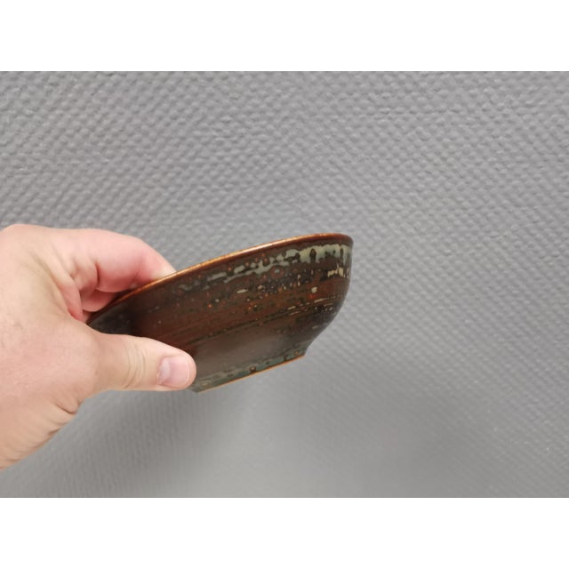 Bowl with Sung Glaze by Kresten Bloch for Royal Copenhagen, 1963 For Sale - Image 11 of 12