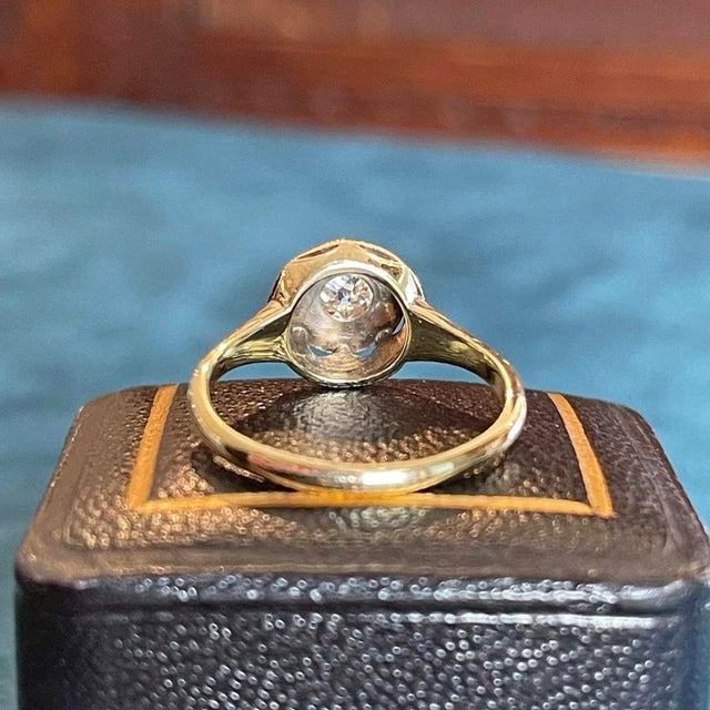 Antique American Art Deco Diamond Ring Size 6 For Sale In Madison - Image 6 of 10