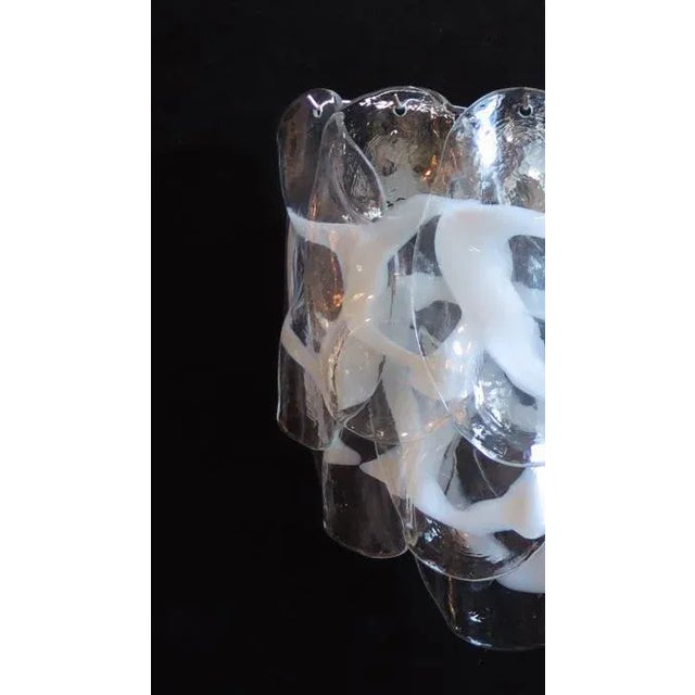 2020s Murano 10 White Lattimo Glass Sconces - a Pair For Sale - Image 5 of 8