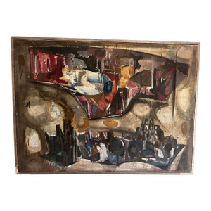 1963 Large Dario Villalba Abstract Expressionist Painting
