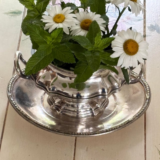 Mid-Century Modern Antique Hotel Pierre Silver Platter 1930 Gorham Oval Serving Dish For Sale - Image 3 of 8