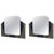 French Art Deco Black Lacquer and White Gold Mirrors - a Pair For Sale