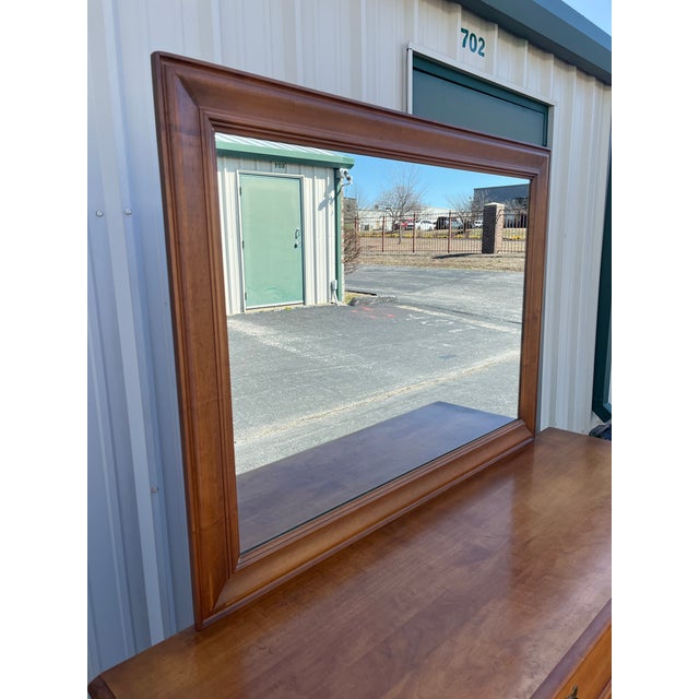 1980s Vintage Ballman Cummings Solid Maple 8-Drawer Dresser With Mirror For Sale - Image 5 of 12
