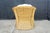 Vintage Bohemian Organic Modern Coastal Braided Wicker Barrel Patio Arm Chair For Sale - Image 15 of 18