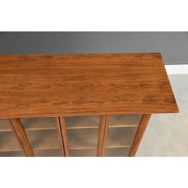 Walnut Mid Century Bookcase For Sale - Image 9 of 9