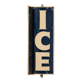 Vintage Revolving Service Station Ice Sign For Sale
