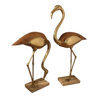 1970s Life-Size Stylized Flamingo Scuptures - a Pair For Sale