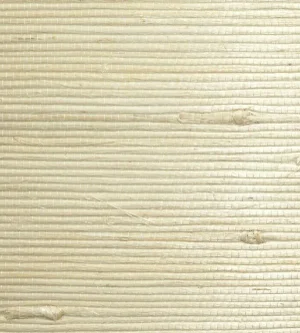 Sample - The House of Scalamandré Natural Jute Wallcovering, Cotton in the Raw