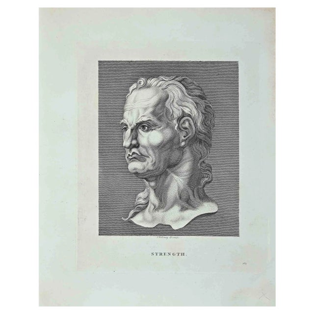 Thomas Holloway, Portrait of Strength, Original Etching, 1810 For Sale